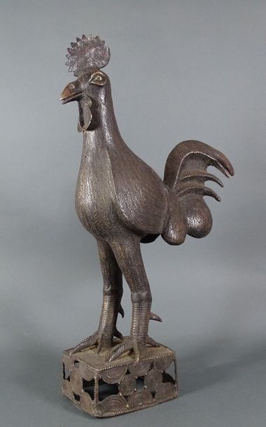 Coq royal rite de fertilité en bronze, Bénin
62.5...