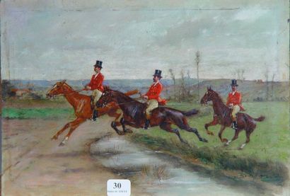 null 30- ''Les trois cavaliers''

Huile sur panneau signée illisible

XIXème siècle

18,5...