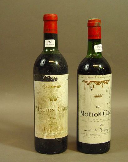 null 260- 2 bouteilles de Mouton Cadet 1969 et 1977