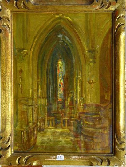 null 52- Alexandre LELEU

''L'église de Saint-Séverin''

Huile sur toile signée en...