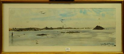 null 111- Yves MERIEL-BUSSY

"Breton Coast

Watercolour signed in the lower right...
