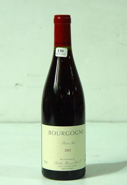 null 130- 6 bouteilles de Bourgogne Pinot Noir Domaine Roblet-Monnot 2002
