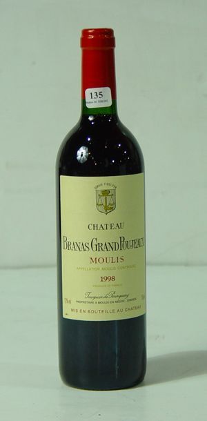 null 135- 12 bottles of Château Branas Grand Poujeaux 1998