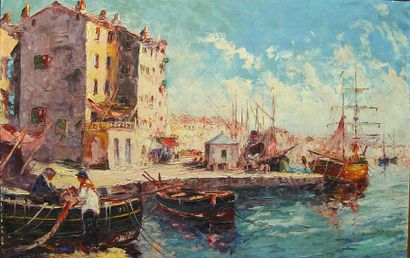 null 25- SALOMON

''Le port de Saint-Tropez''

Huile sur toile signée en bas à droite

90...