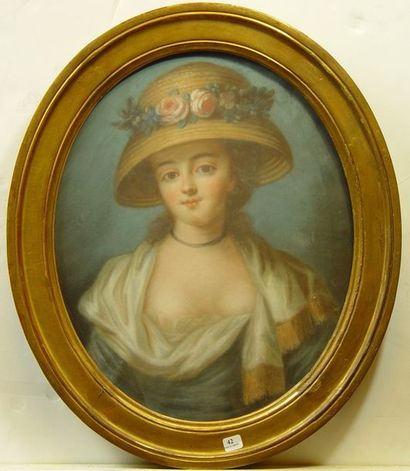 null 42- Ecole Française XVIIIème siècle

''Anne-Marie Sarrasin de Maraise''

Pastel...