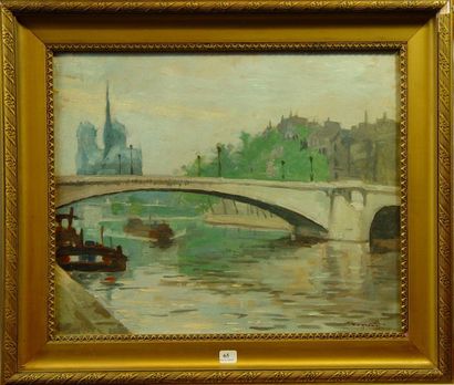 null 65- Jean DUGRENOT

''Notre-Dame''

Huile sur toile signée en bas à droite et...