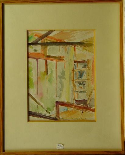null 89- R. COTTIN

"The glass window

Watercolour signed in the lower right corner

30...