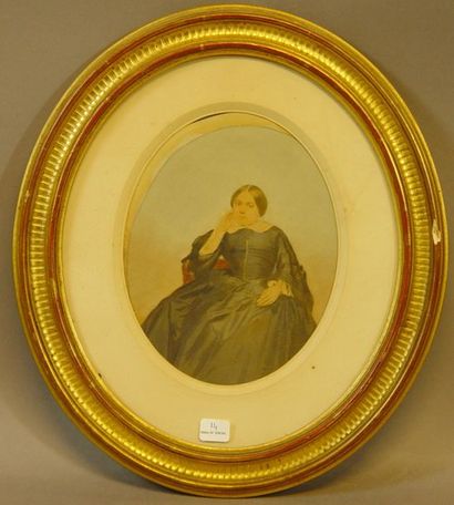 null 14- Ecole Française XIXème siècle

''Portrait de Nancy GRAVES, épouse du Capitaine...