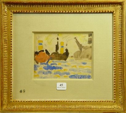 null 45- Louis VALTAT (1869 - 1952)

''Les paquebots''

Aquarelle

10 x 13 cm

Provenance...