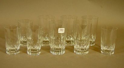 null 226- BACCARAT

Cinq grands verres et quatre petits verres en cristal

Modèle...