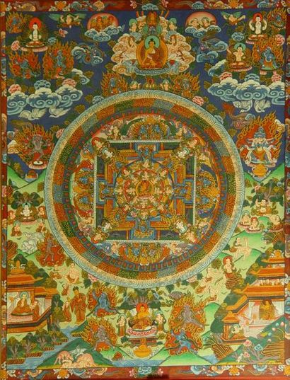 null 40- Tangka tibétain
37 x 29 cm