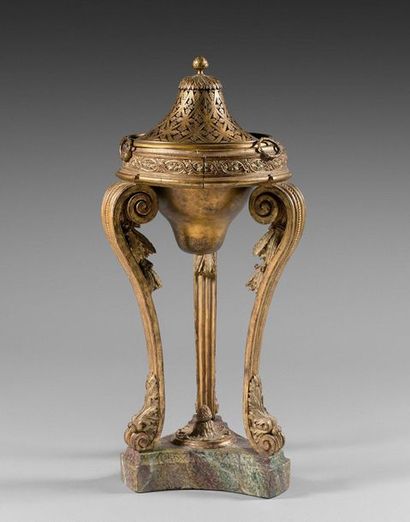 171- Carved wood and gilded brass Athenian...