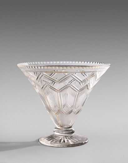 182- Crystal pedestal cup 
H: 18 cm