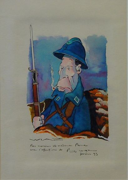 null 37- Pierre WIAZ

''Mitterrand en poilu''

Aquarelle signée en bas à gauche et...