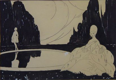 null 47- Umberto BRUNELLESCHI (1879-1949)

''Au parc''

Dessin

37 x 39 cm