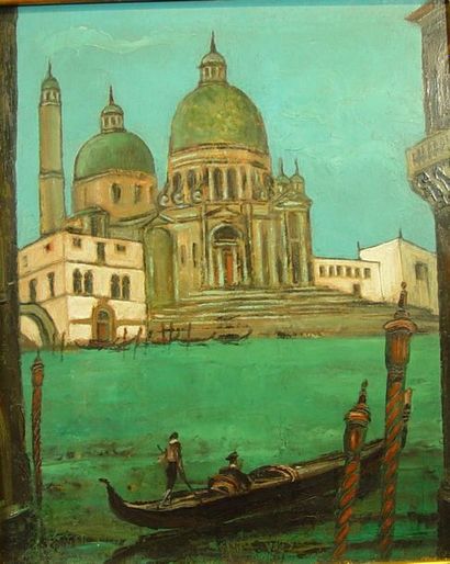RENELALLOUD (?) "View of Venice

Oil on panel signed lower right

65,5 x 54 cm