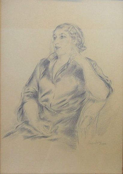 Sternberg "Woman in the chair

Black stone drawing signed lower right and dated 1934.

44...