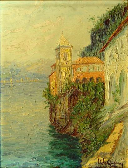 null 17- Italo GIORDANI (1882-1956)

''Villa au bord de la mer''

Huile sur panneau...