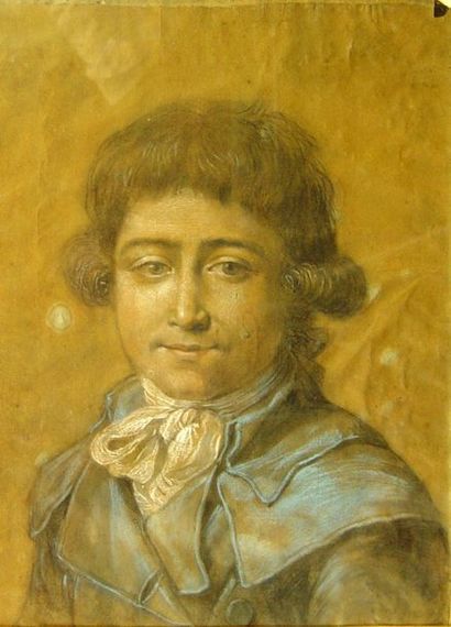 null 22- French School XIXth century''

"Portrait of a Young Man

Pastel

(small...