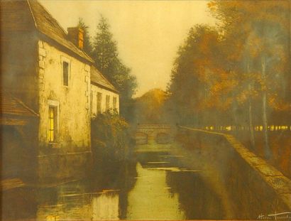 null 47- Henri JOURDAIN ''Le canal'' Gravure