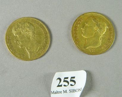 null 255- Deux pièces de 40 F en or