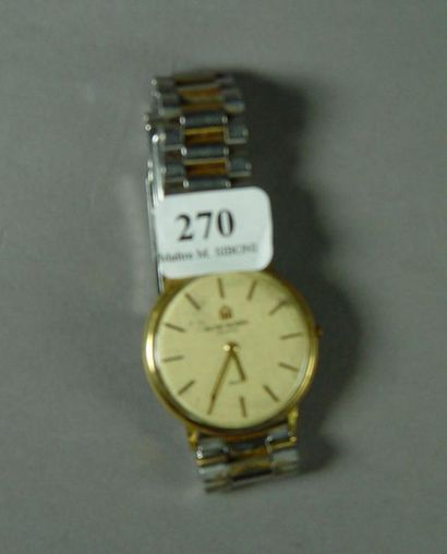 null 270- Michel HERBELIN

Montre bracelet en acier et métal doré

(usures)