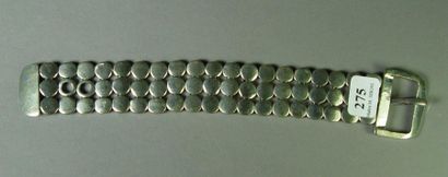 null 275- Bracelet-ceinture en métal argenté