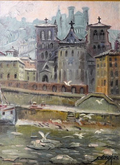 null 90- Auguste CLERGE

''Venise''

Huile sur toile signée en bas à droite et datée...