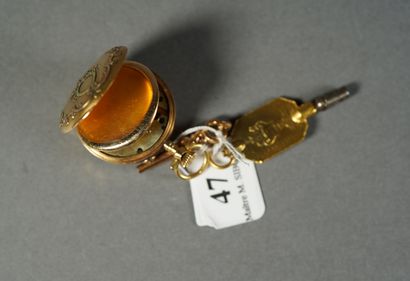 null 47- Montre de col en or jaune à décor de guirlandes

XIXème siècle

Pds brut...