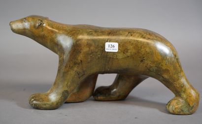 null 126- Pierre CHENET

''Ours polaire''

Bronze signé

17 x 32 cm
