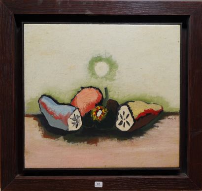 null 65- Jean LURCAT (1892-1966)

''Trois fruits coupés - 1927''

Huile sur toile...