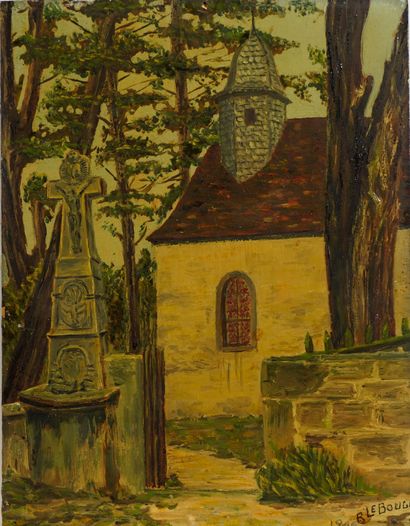 null 12- R. LE BOUGRE

Chalet'', ''Chemin'' and ''Eglise''.

Three oils on panel...