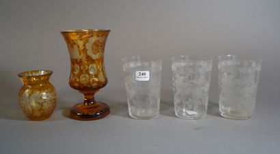 null 240- Souvenirs de Montceau-les-Mines

Trois verres en cristal gravé

H : 10...