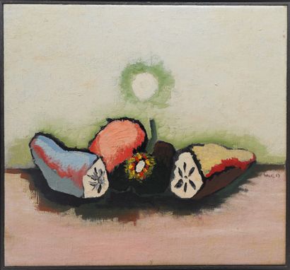 null 65- Jean LURCAT (1892-1966)

''Trois fruits coupés - 1927''

Huile sur toile...