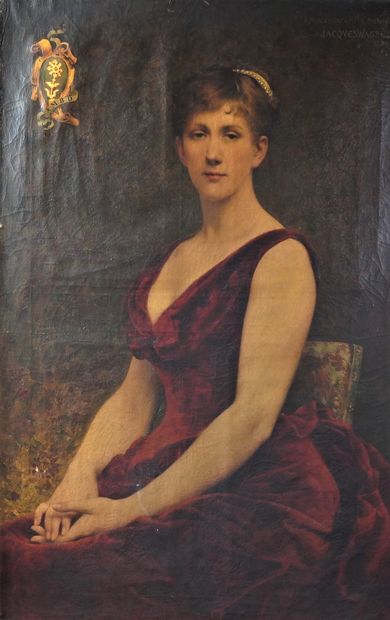 null 64- Jacques-Clément WAGREZ (1850-1908)

''Portrait''

Huile sur toile signée...