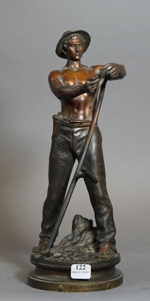 null 122- Adrien Etienne GAUDEZ

''Le faucheur''

Sculpture en bronze

H : 31 cm