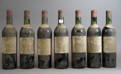 null 189- 7 bouteilles de Château Haut-Lavallade 1959