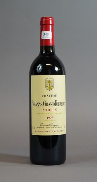 null 343- 11 bouteilles de Château Branas Grand Poujeaux Moulis 1992
