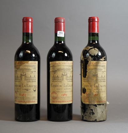 null 184- 3 bouteilles de Château La Lagune Haut Médoc 1967