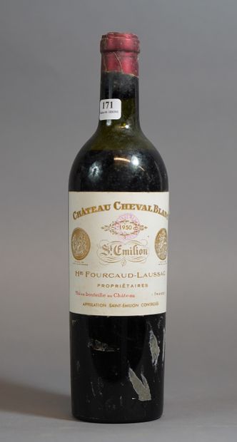 null 171- 1 bouteille de Château Cheval Blanc St Emilion 1950 (demi-épaule)