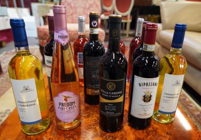 null 314- 12 bouteilles de vins italiens divers