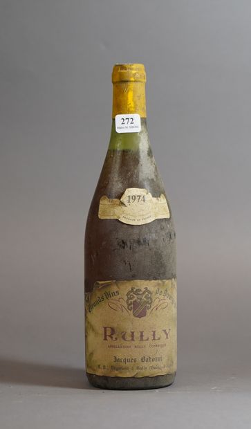 null 272- 1 bouteille de Rully 1974 et 2 bouteilles de Château-Saint-Yzans-de-Me...