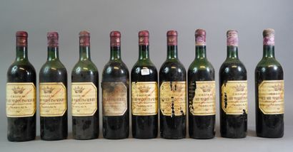 null 152- 9 bouteilles de Château Bel-Air Marquis d'Aligre 1967 (4 vidange et 2 ...