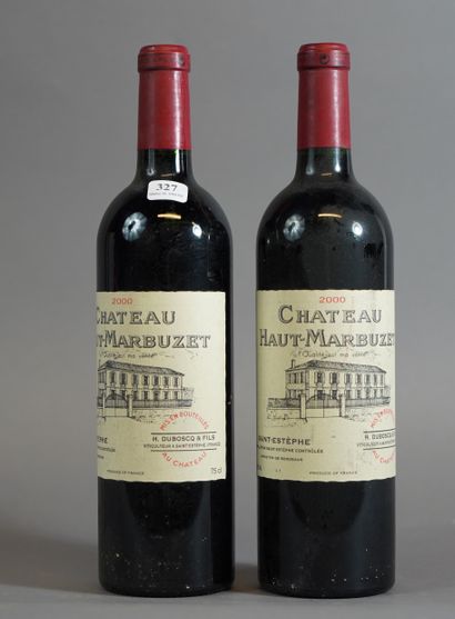 null 327- 2 bouteilles de Château Haut Marluzet St Estephe 2000