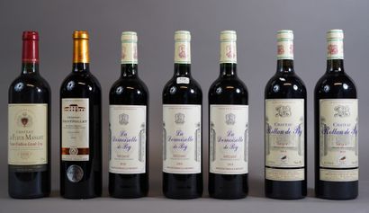 null 325- 7 bouteilles : 2 Château Rollan de By Medoc 2013, 3 La Demoiselle de By...