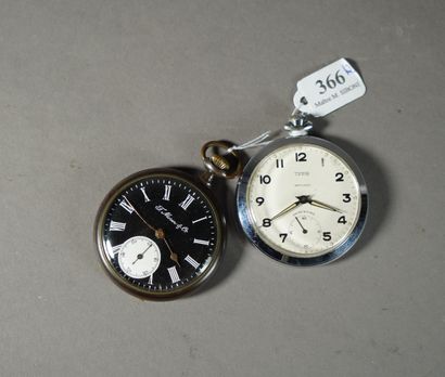 null 366- Deux montres de gousset : chronographe Type et H. Moser & Cie