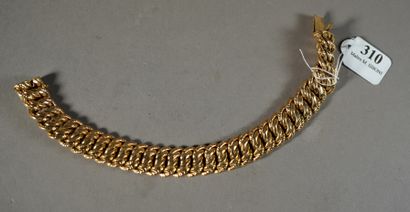 null 310- Bracelet souple en or jaune Pds : 25 g