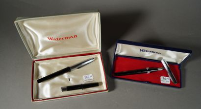 null 367- WATERMAN Deux stylos à plume dans leur écrin
