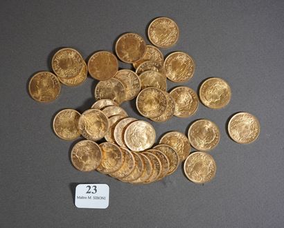 null 23- 37 pièces or de 20 F Suisse