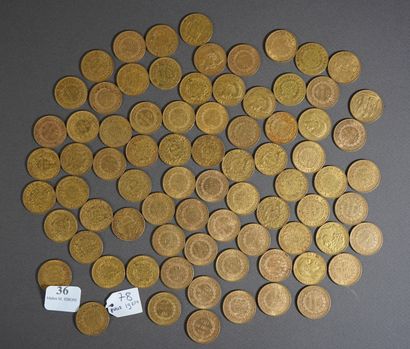 null 36- 78 pièces or de 20 F XIXème siècle